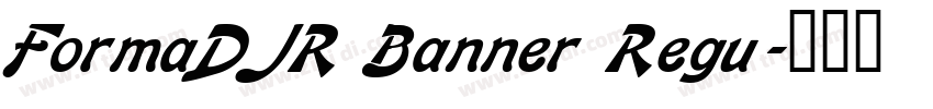 FormaDJR Banner Regu字体转换